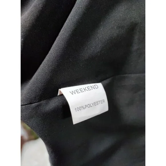 Weekend Black Floral Whimsy Goth Floral Twee Long Sleeve Dress S With Ruffle - Picture 8 of 13